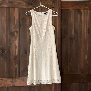 Off white floral dress.